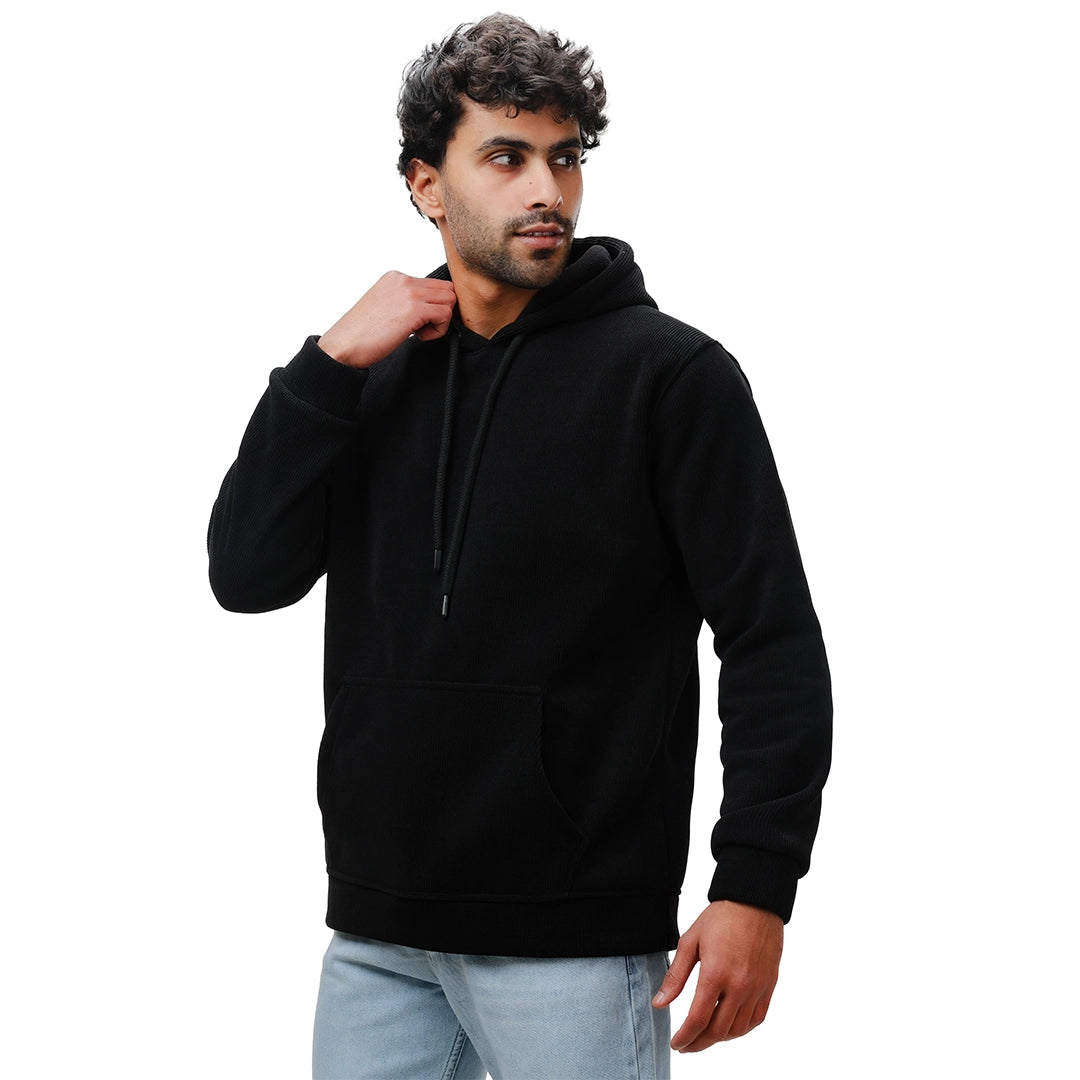 Slim Fit Basic Velvet Hoodie