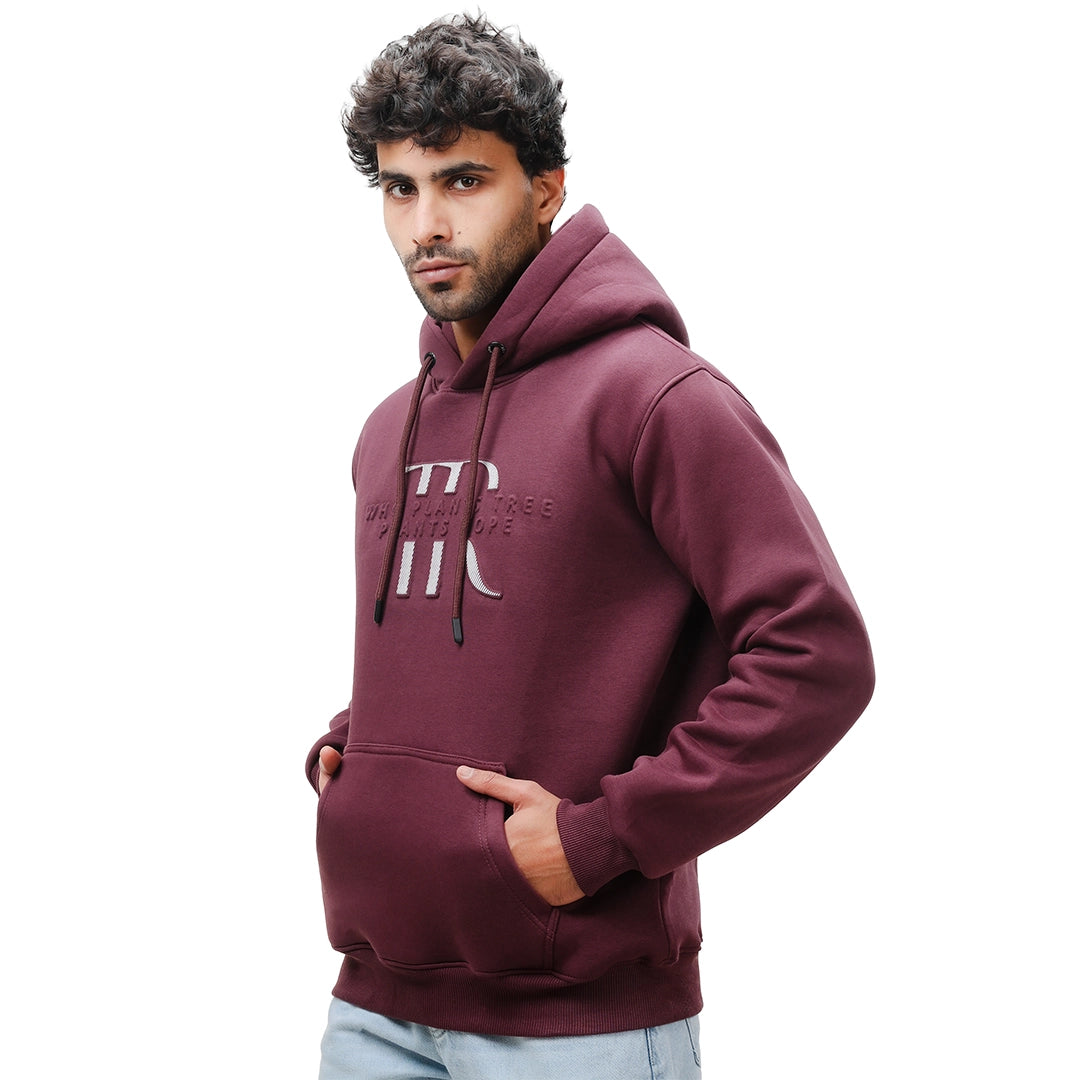 Slim Fit Hoodie Printed Plants