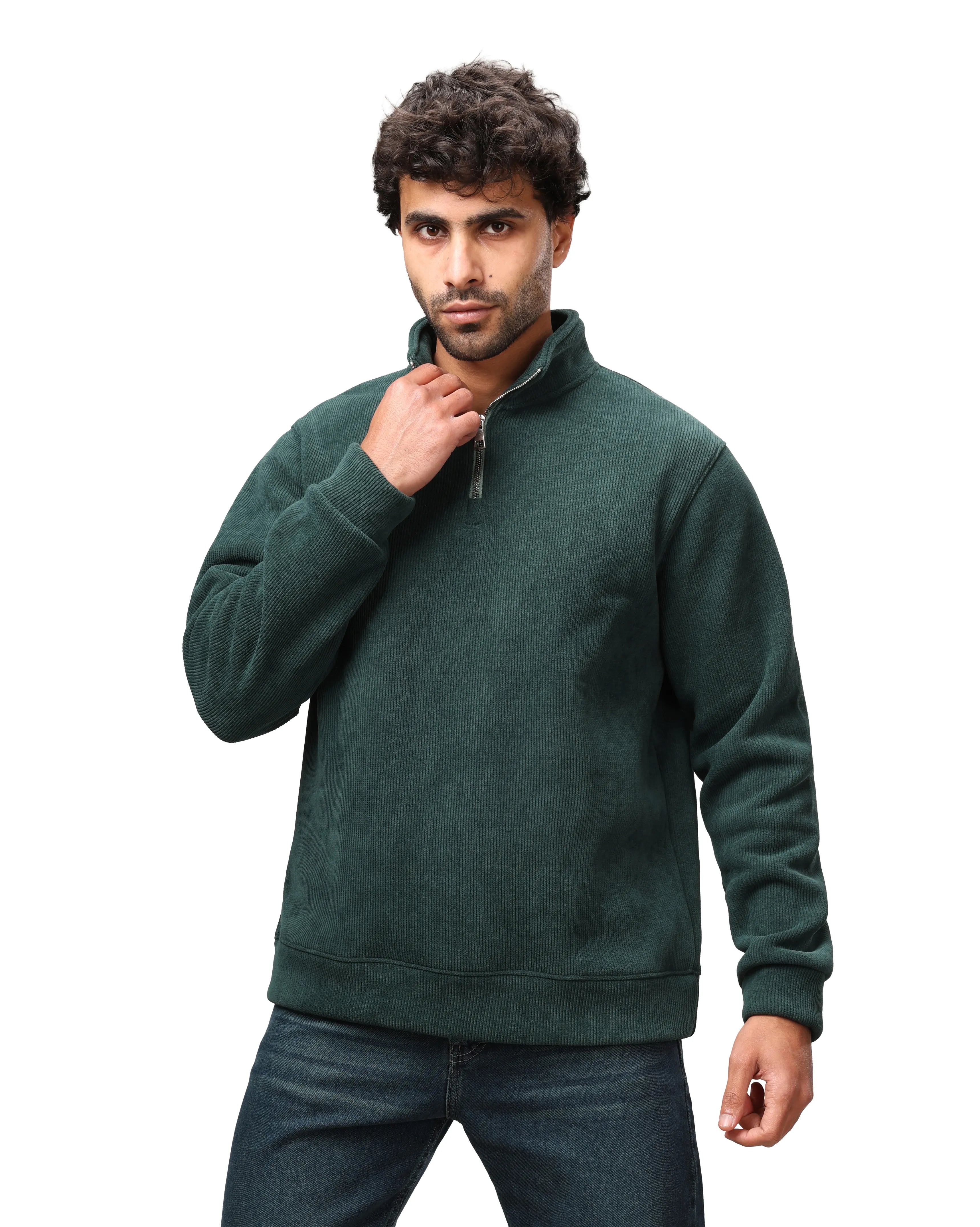 Basic Velvet Zipper Half