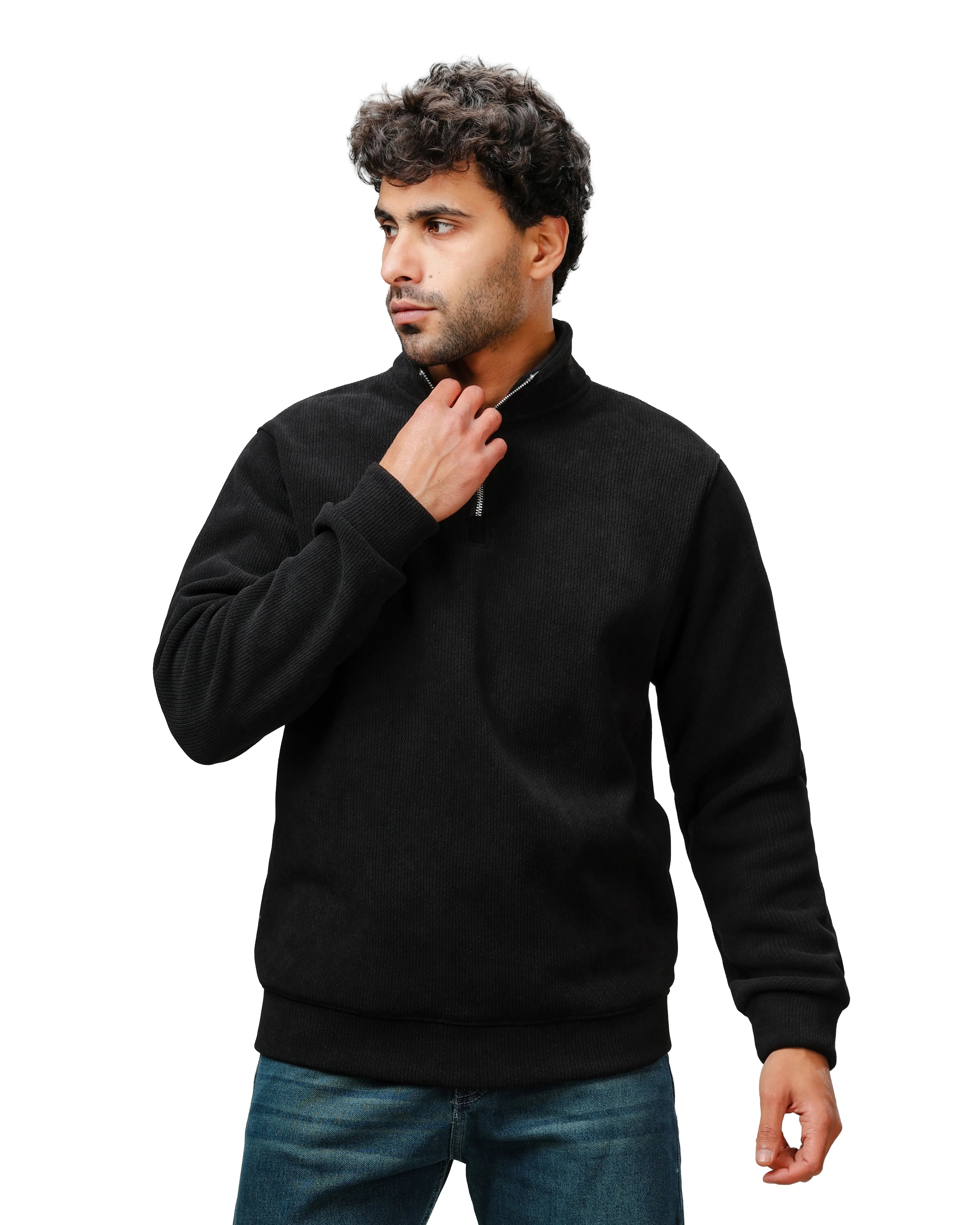 Basic Velvet Zipper Half